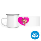 Кружка металлическая белая (круговая запечатка)