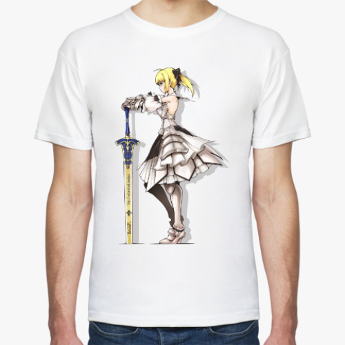 Футболка с принтом Fate - Saber