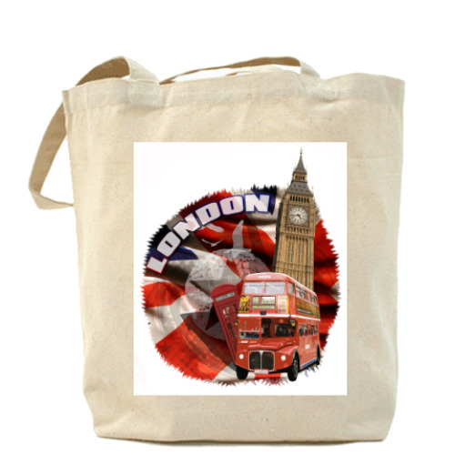 Сумка шоппер с принтом  London