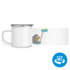 Кружка металлическая белая (круговая запечатка)