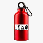 Металлическая бутылка 400 мл UV-DTF