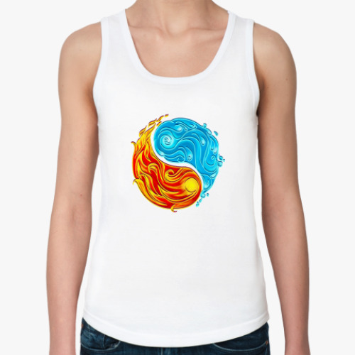 Женская майка с принтом Инь и ян