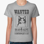 Классическая женская футболка Schrödinger's cat