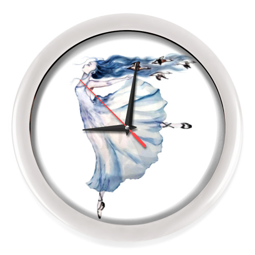 Настенные часы с принтом Балерина