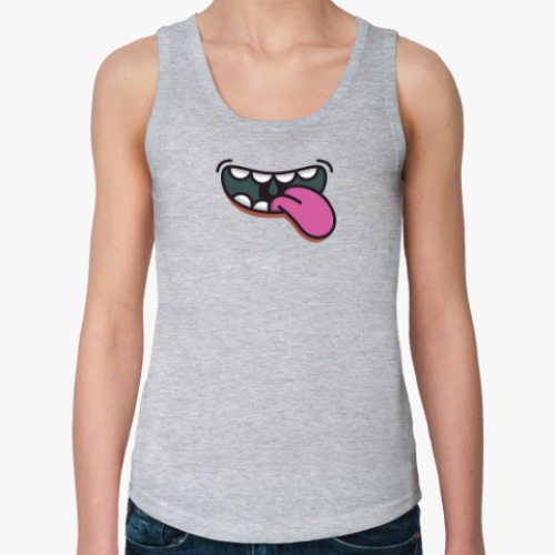 Женская майка с принтом Mouth