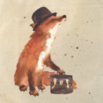 Aquarelle Busy Fox