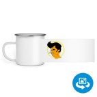 Кружка металлическая белая (круговая запечатка)