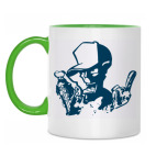 Двухцветная кружка Люблю рисовать