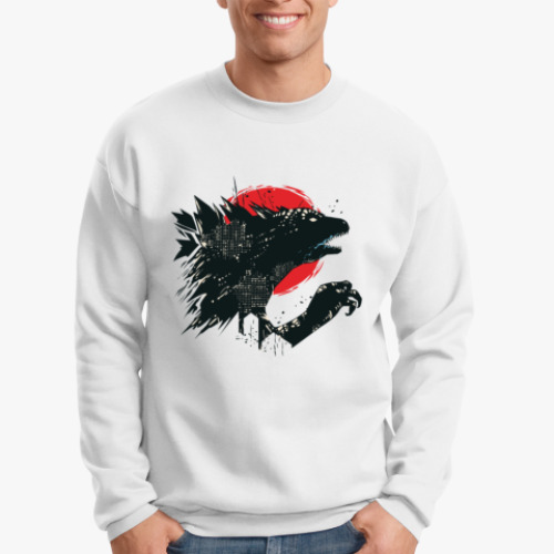 Свитшот с принтом Годзилла из японии