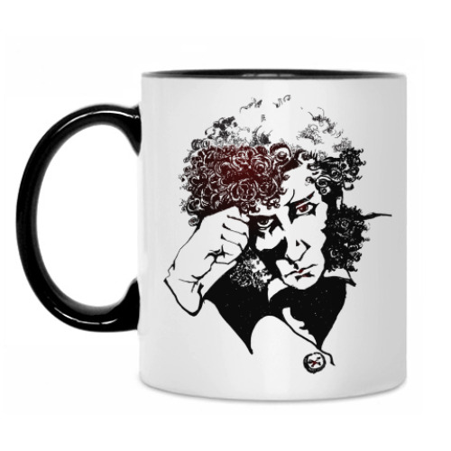 Кружка с принтом Грустный Пушкин