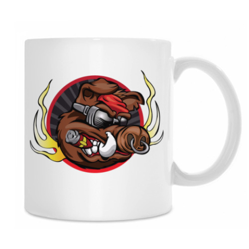 Кружка с принтом Брутальный Кабан