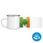 Кружка металлическая белая (круговая запечатка)