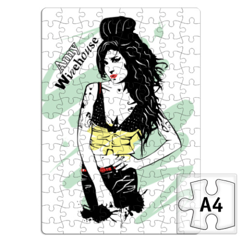 Пазл с принтом Эми Уайнхаус - Amy Winehouse