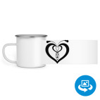 Кружка металлическая белая (круговая запечатка)