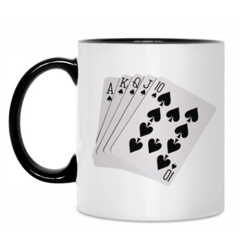 Кружка с принтом Роял Флаш