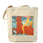 Холщовая сумка шоппер 'Купание красного коня'