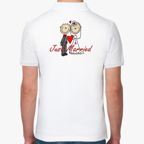 Рубашка поло с принтом Just Married