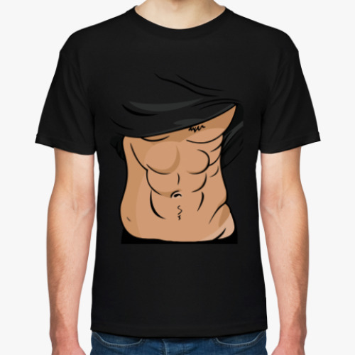 Футболка с принтом Мужской пресс