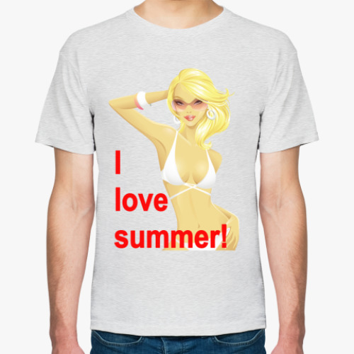 Футболка с принтом I love summer