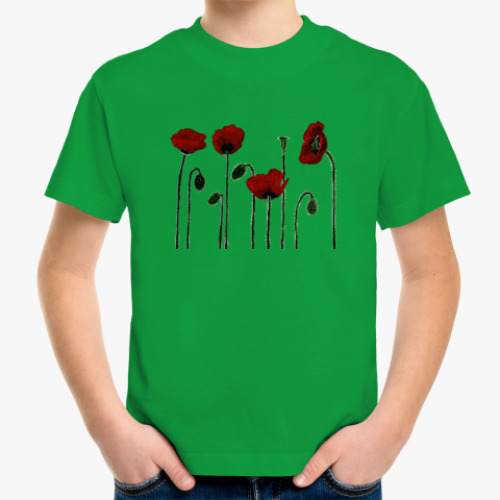 Детская футболка с принтом Маки