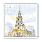 Магнит 6.5 x 6.5 см Петропавловская крепость