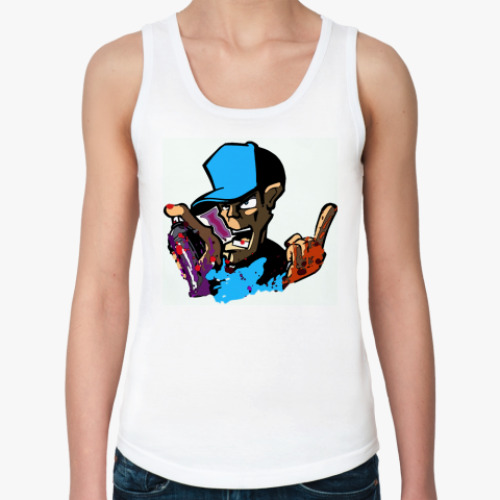 Женская майка с принтом Люблю рисовать