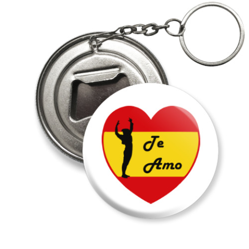 Брелок-открывашка с принтом Я люблю тебя по-испански