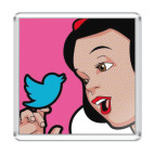Магнит 6.5 x 6.5 см Snow White &amp; Twitter