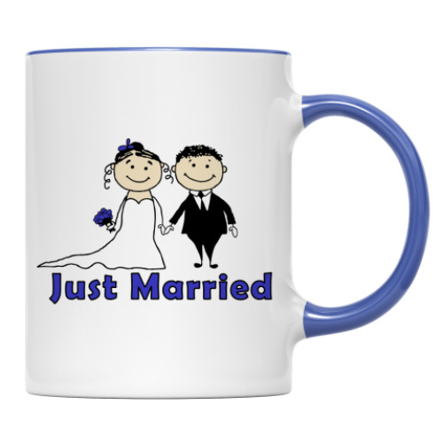 Кружка с принтом Just married