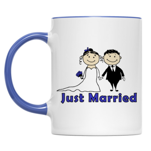 Кружка с принтом Just married