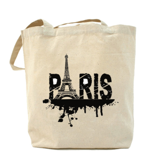 Сумка шоппер с принтом Paris