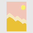 Постер 40 х 60 см абстрактный пейзаж. горы