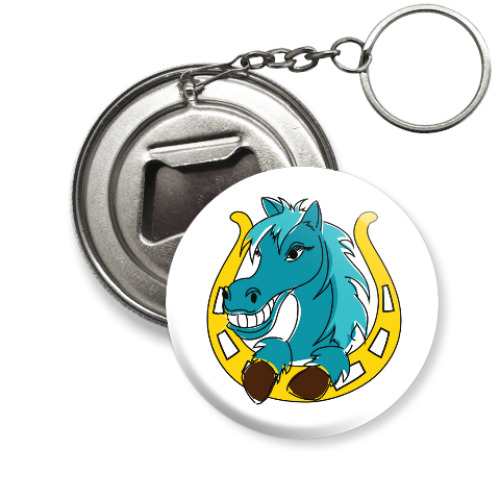 Брелок-открывашка с принтом Лошадь и подкова