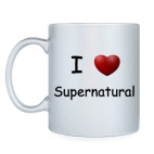 Кружка серебристая I Love Supernatural