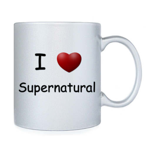 Кружка с принтом I Love Supernatural