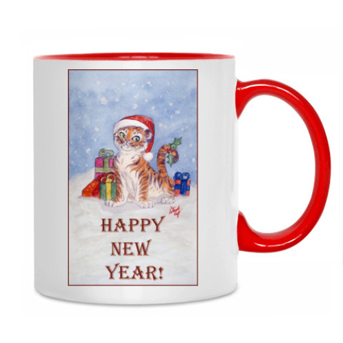 Кружка с принтом Новый год