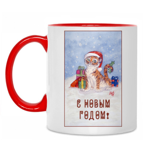Кружка с принтом Новый год