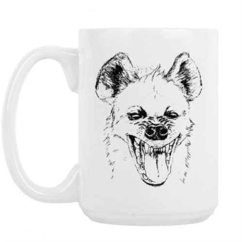 Кружка с принтом хохочущая гиена