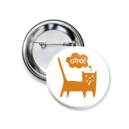 Значок 37мм с принтом GTFO!