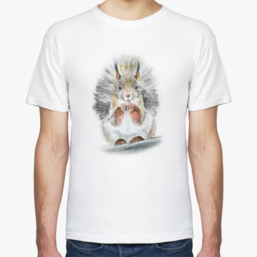 Футболка с принтом Белочка!