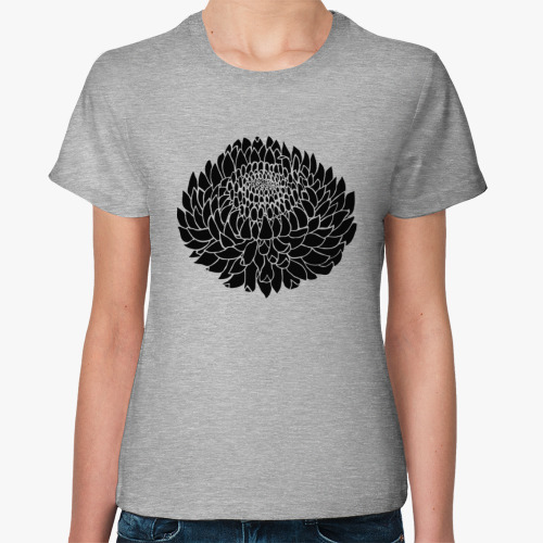 Женская футболка с принтом цветок бессмертника