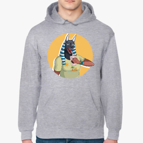 Толстовка худи с принтом Анубис на каникулах