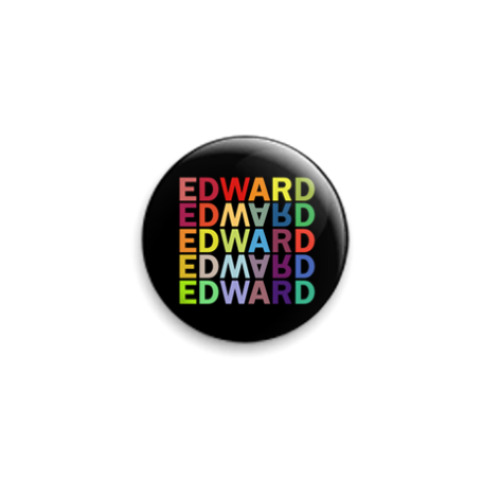 Значок 25мм с принтом Edward