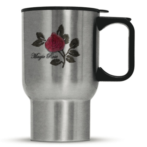 Кружка-термос с принтом Роза