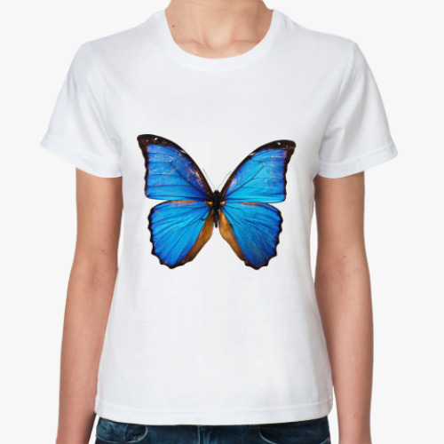 Классическая футболка с принтом Бабочка