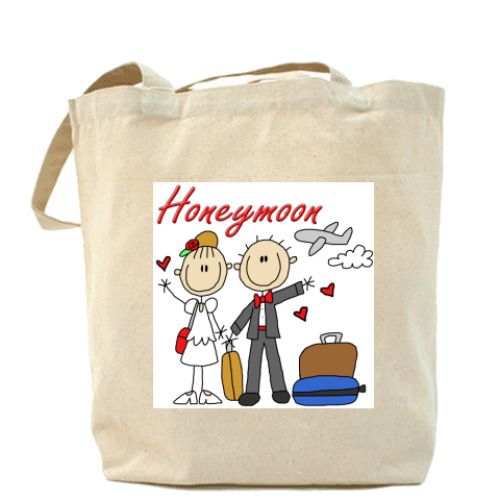 Сумка шоппер с принтом just married