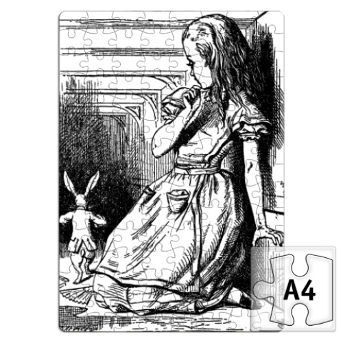 Пазл с принтом За Белым Кроликом