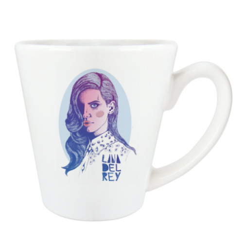 Чашка Латте с принтом  Lana Del Rey