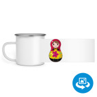 Кружка металлическая белая (круговая запечатка)