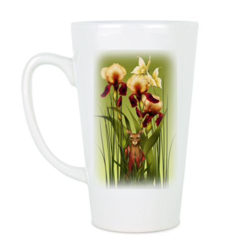 Чашка Латте с принтом Египетская кошка